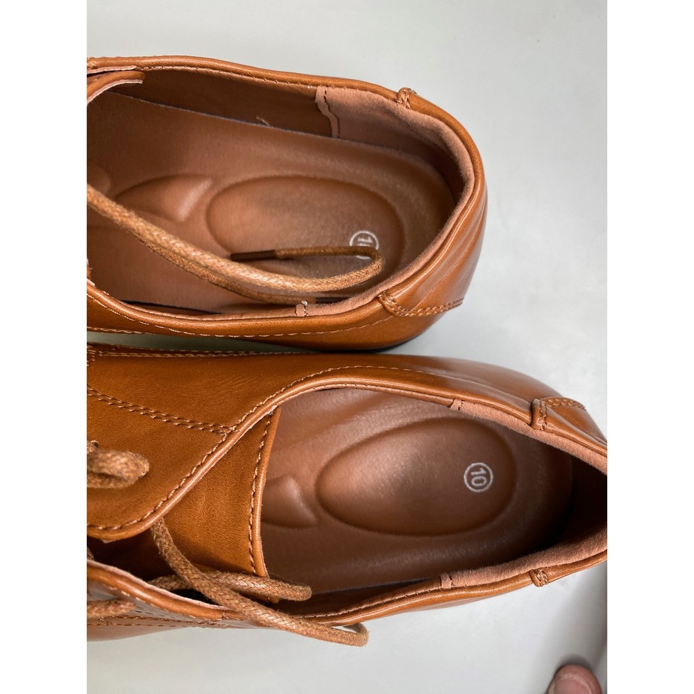 Clarks Tilden Cap Mens Dark Tan Leather Oxford Dress Shoes 26130096 Size 11 M - Picture 4 of 7